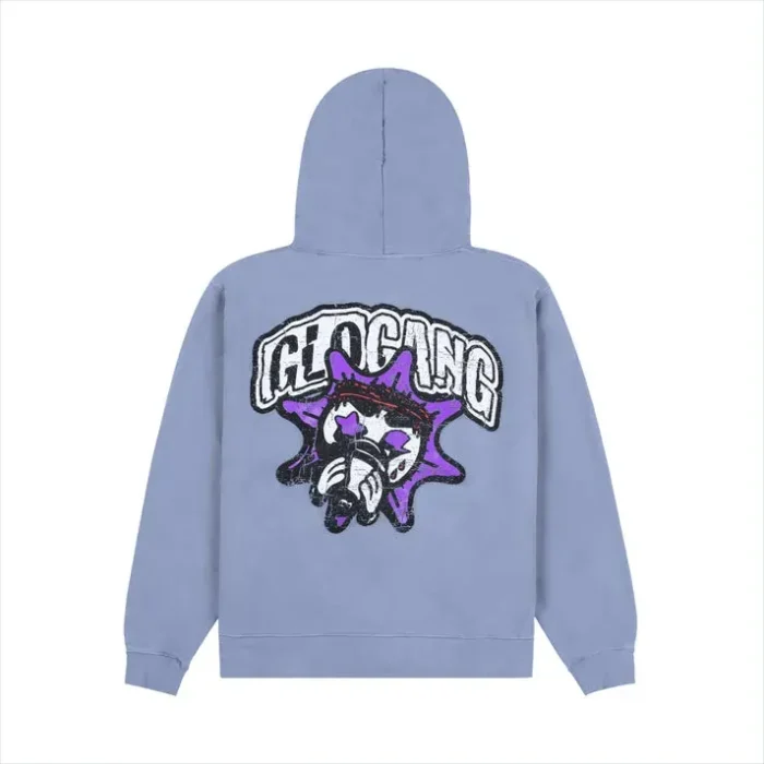 Glo Gang Glory Boyz Zip Up Hoodie (Faded Blue)