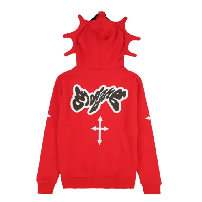 Glo Gang Man Full Zip Hoodie (Red)