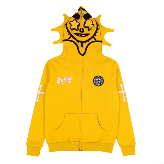 Glo Gang Man Full Zip Hoodie (Yellow)