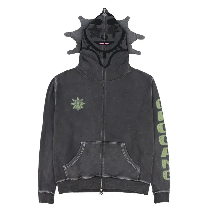 Glo Gang Renegades Full Zip Hoodie (Black Washed)