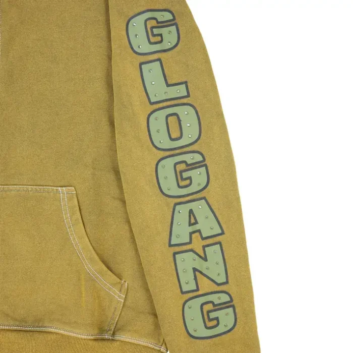 Glo Gang Renegades Full Zip Hoodie (Olive Washed)