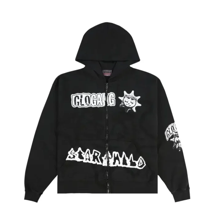 Glo Gang Star Child Zip-Up Hoodie (Black)