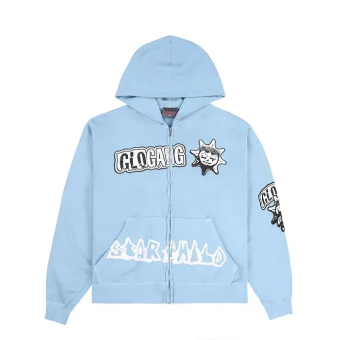 Glo Gang Star Child Zip-Up Hoodie (Blue)