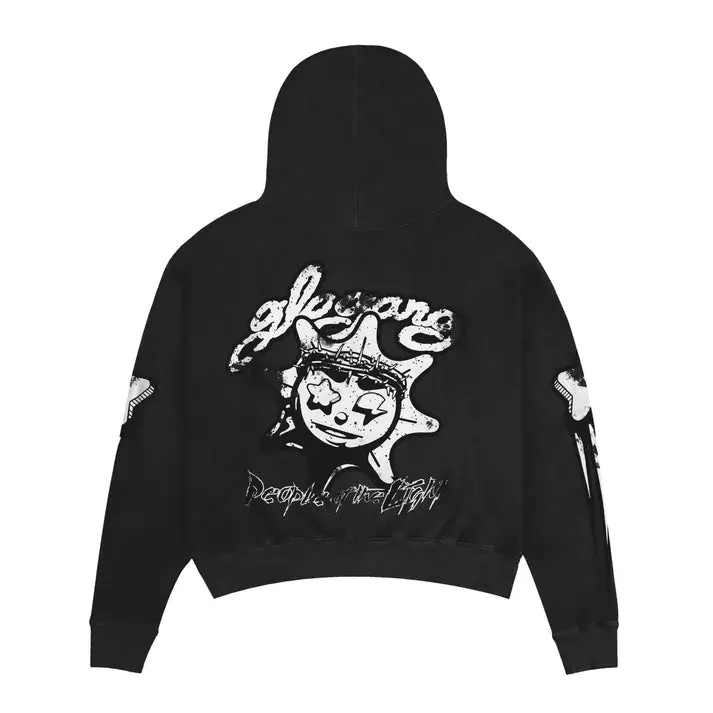 Glo Gang Sun Child Flag Hoodie (Black)