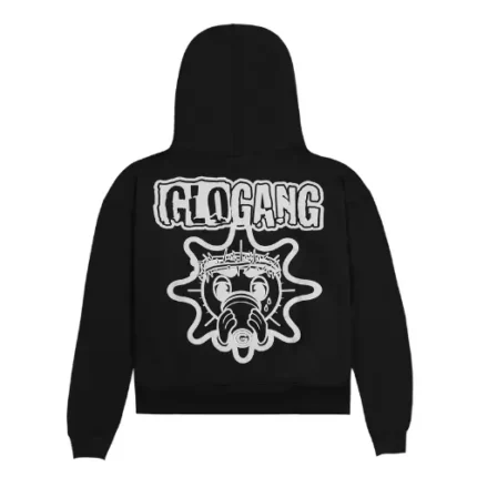 Glo Gang Sun Font Hoodie (Black)